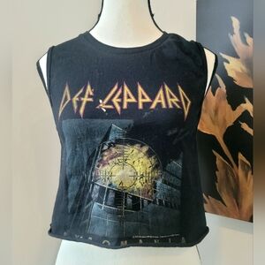 3/$30 VINTAGE Def Leppard Pyromania Crop Top